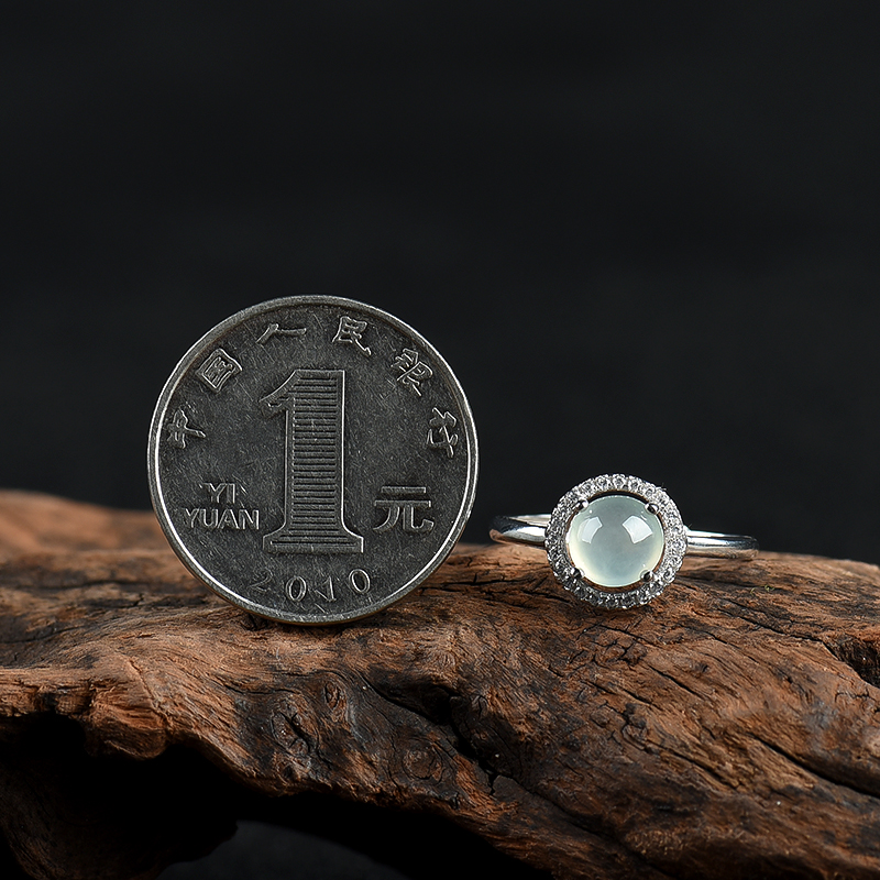 缅甸天然翡翠戒指-红掌柜