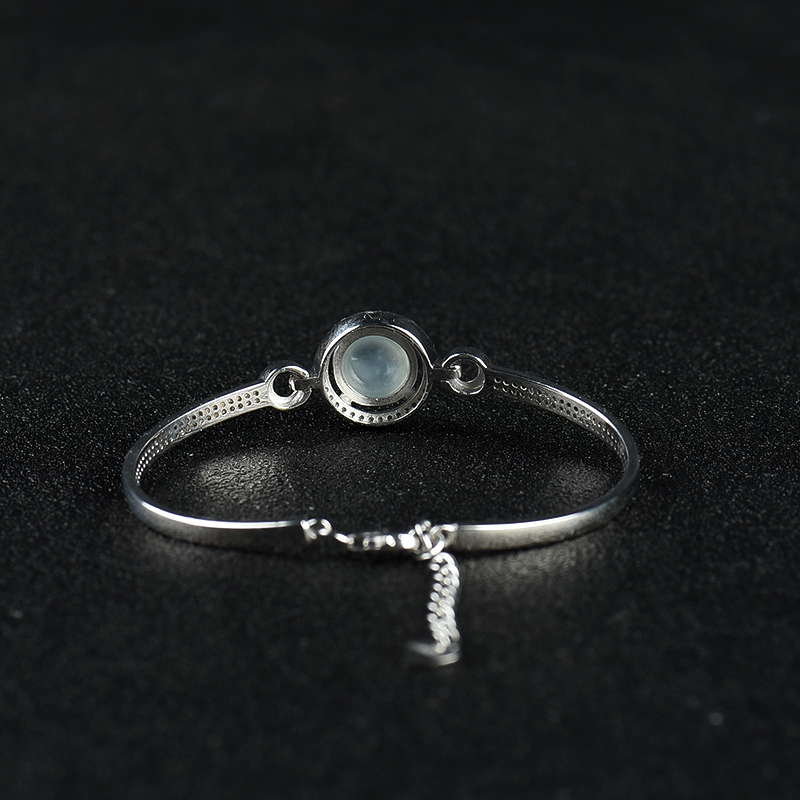 银镶糯冰种翡翠手镯-红掌柜