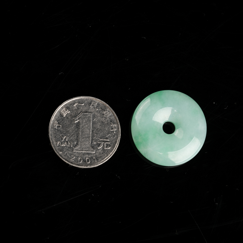 缅甸天然A货豆种翡翠吊坠-红掌柜