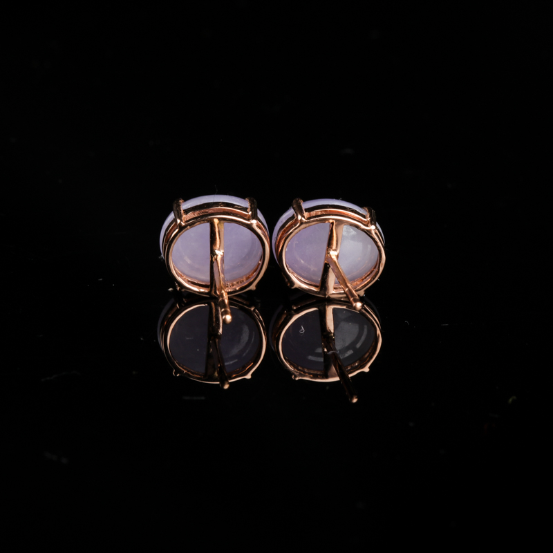 翡翠耳钉-红掌柜