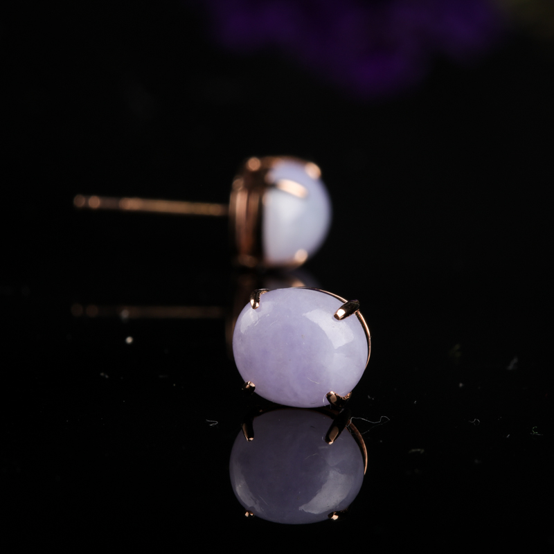 缅甸翡翠耳钉-红掌柜