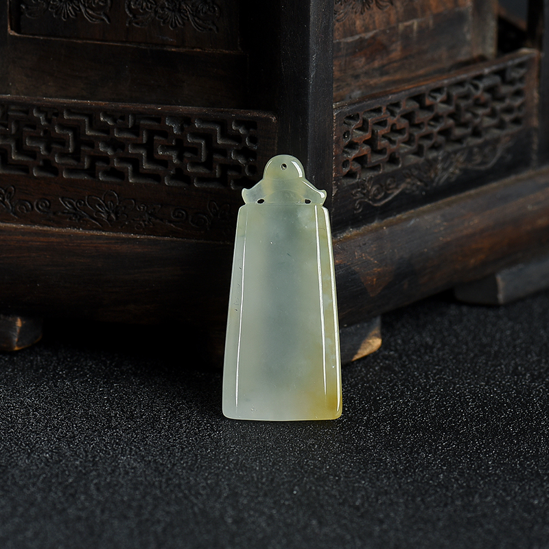 天然缅甸糯种黄翡随形吊坠-红掌柜