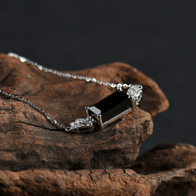 糯冰种墨翠项链-红掌柜