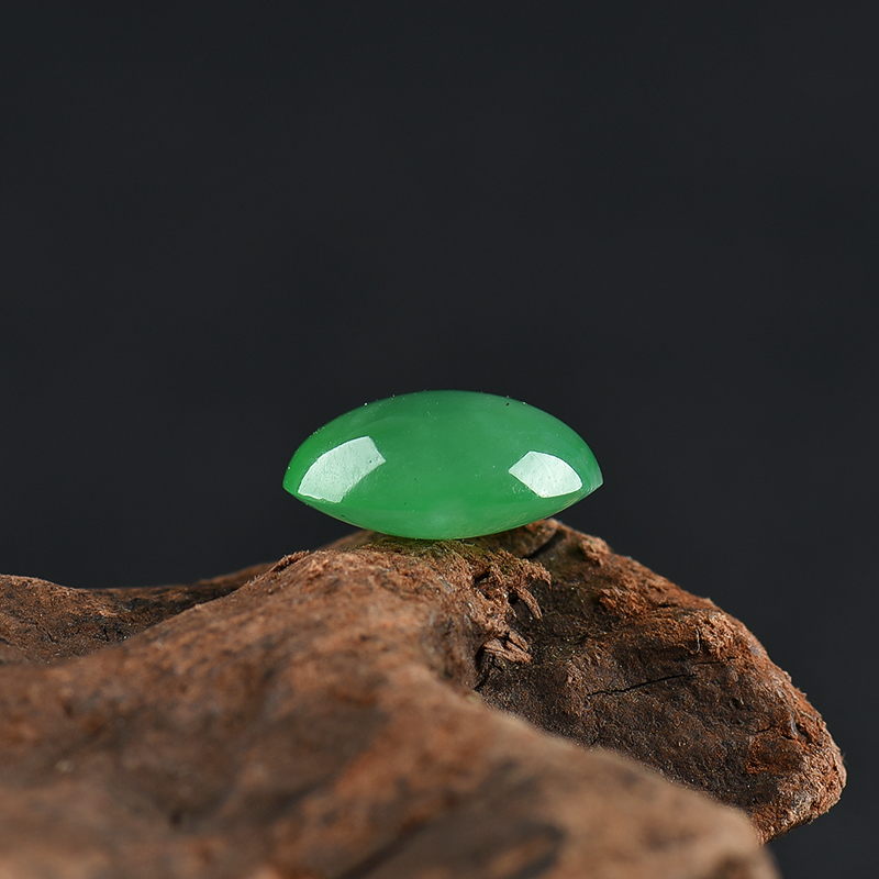 阳绿翡翠戒面-红掌柜