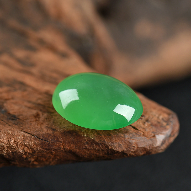 天然缅甸翡翠戒面-红掌柜
