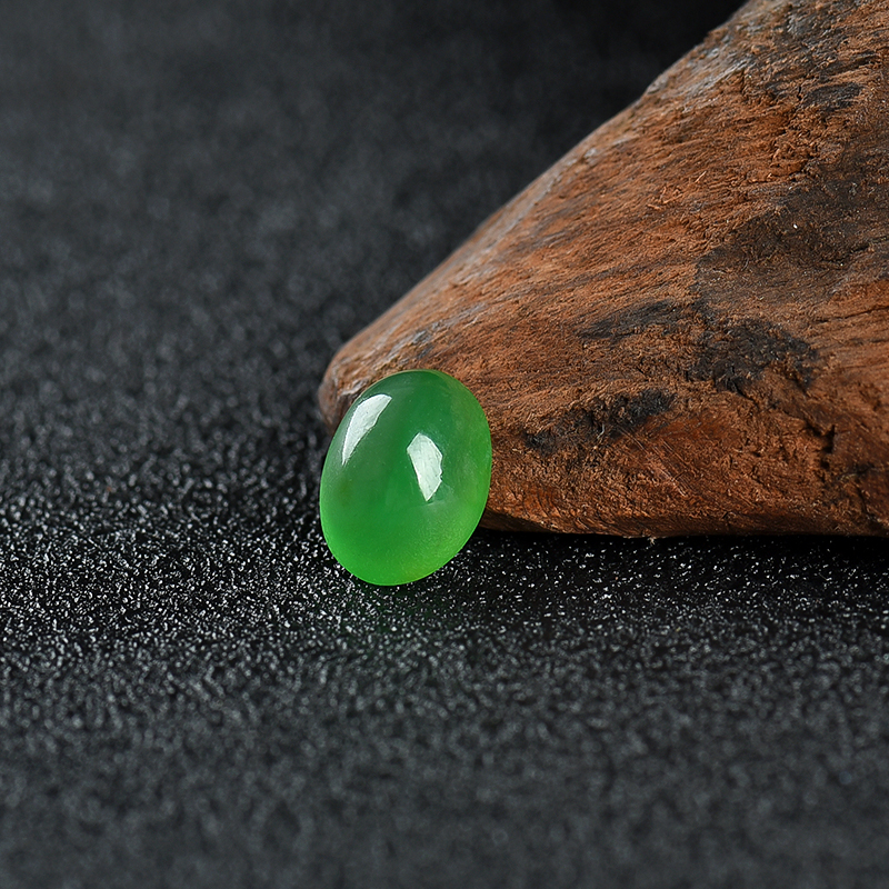 糯冰种翡翠戒面-红掌柜