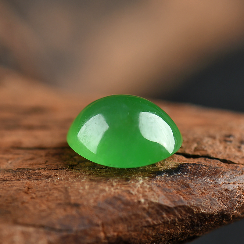 天然缅甸翡翠戒面-红掌柜