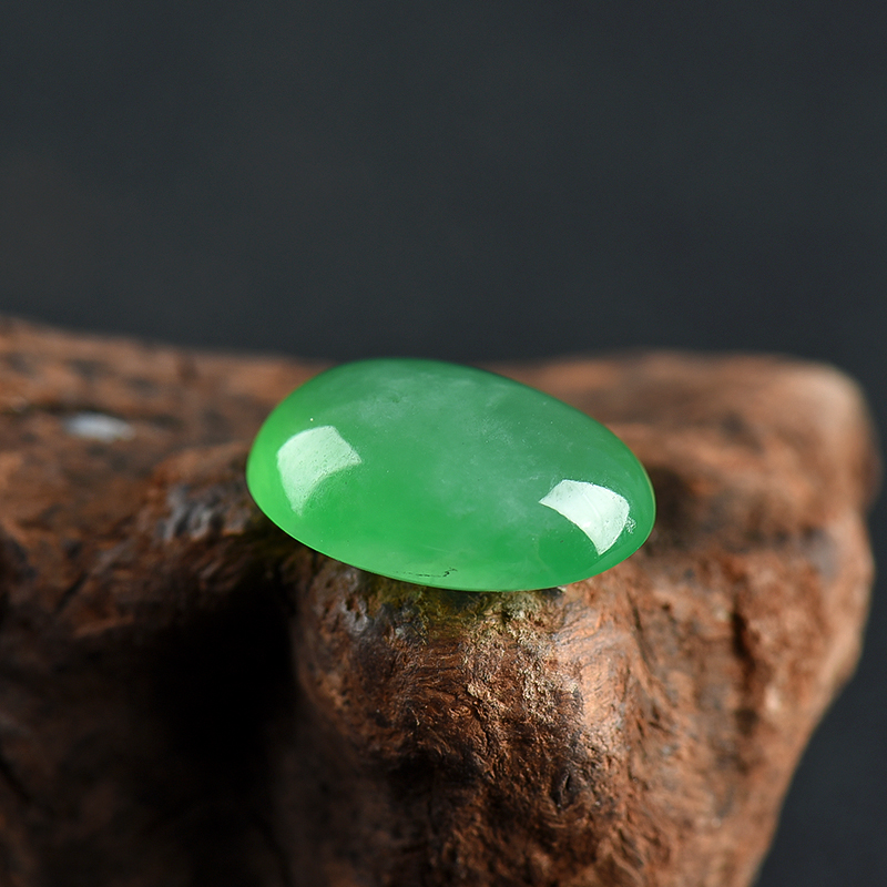 缅甸翡翠戒面-红掌柜
