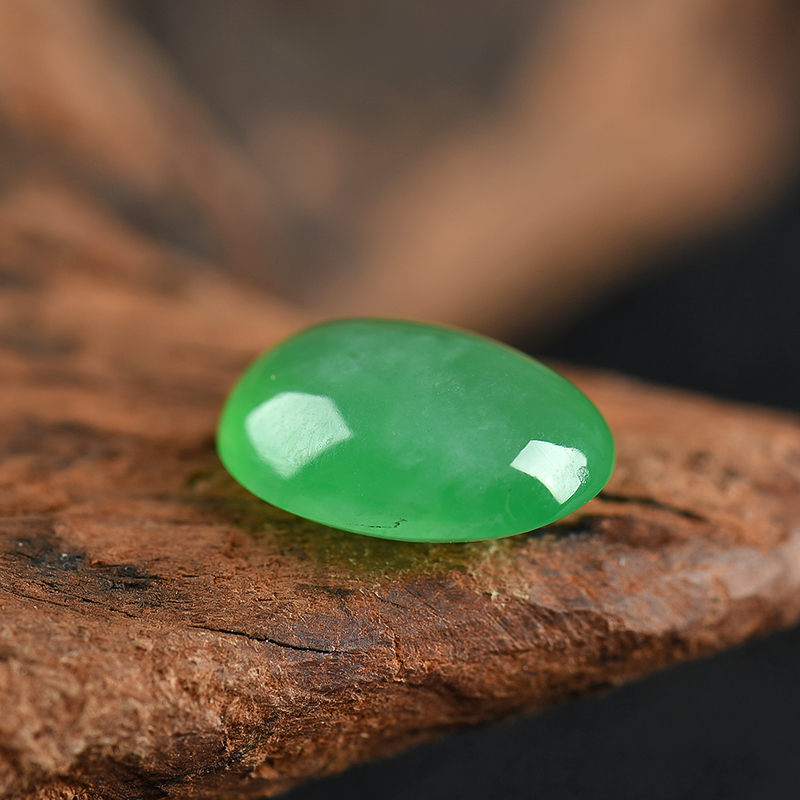 天然缅甸翡翠戒面-红掌柜