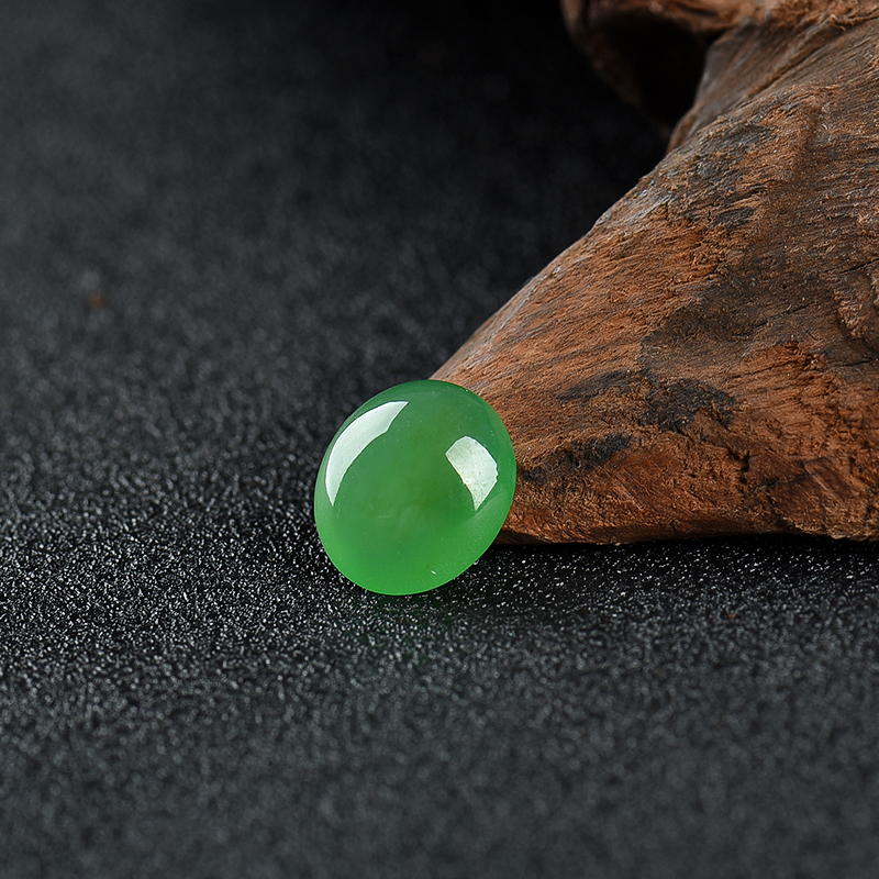 糯冰种翡翠戒面-红掌柜