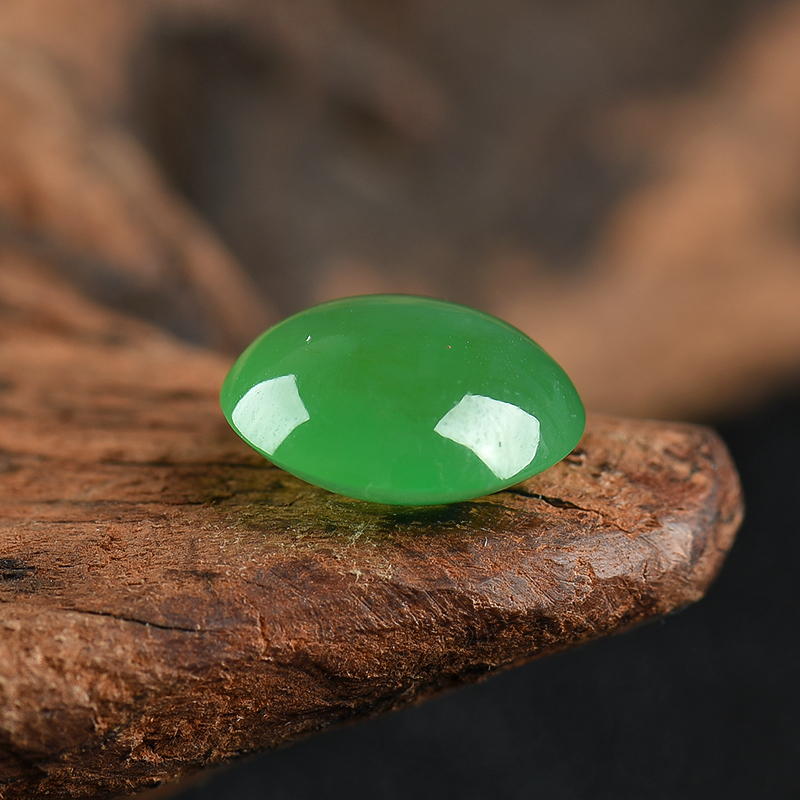 天然缅甸翡翠戒面-红掌柜