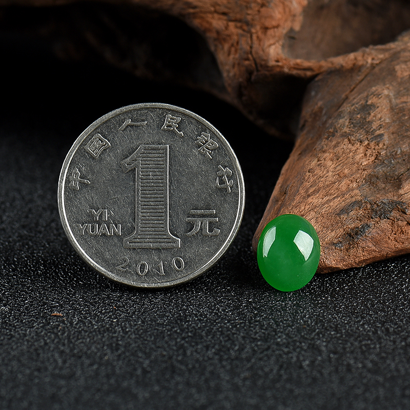 天然缅甸翡翠戒面-红掌柜