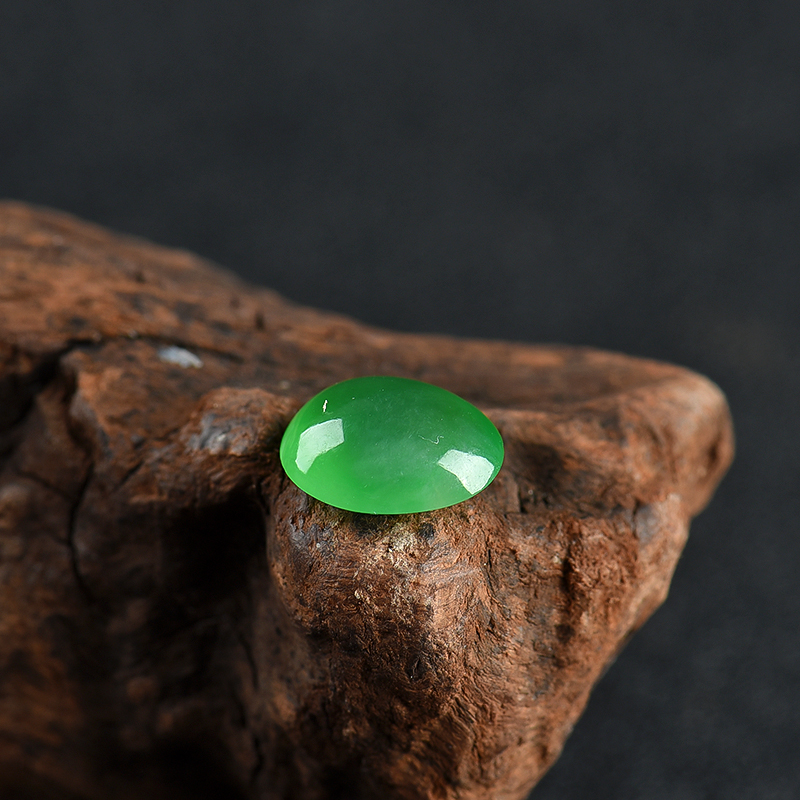 缅甸翡翠戒面-红掌柜