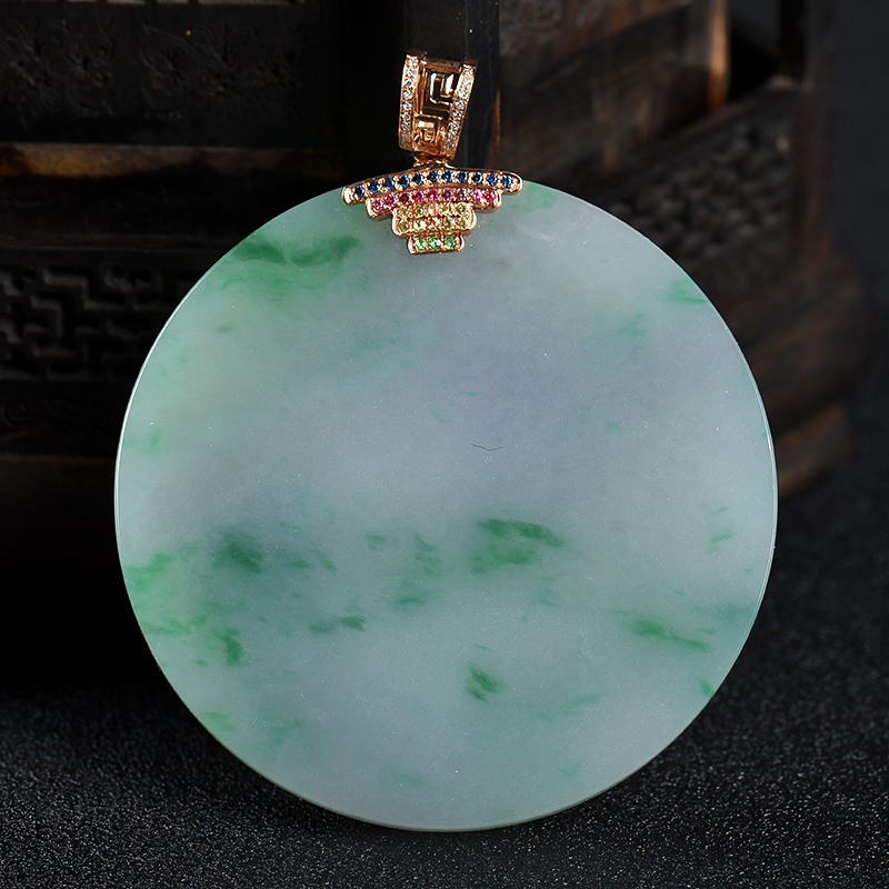 翡翠平安团圆吊坠-红掌柜