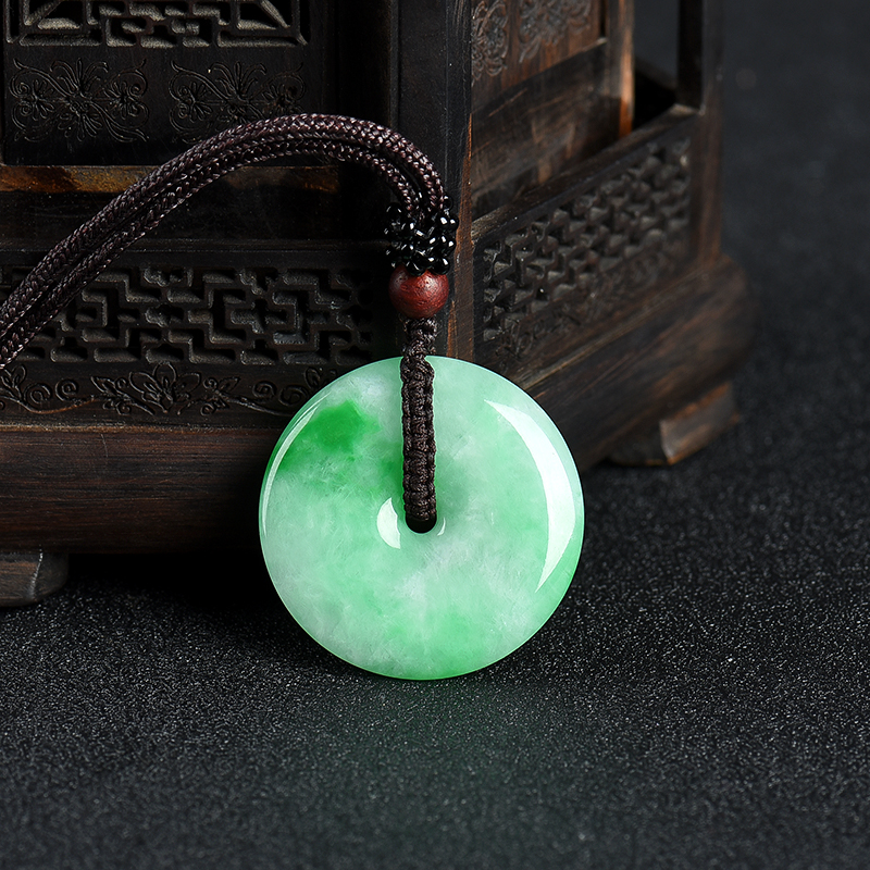 翡翠平安扣吊坠-红掌柜