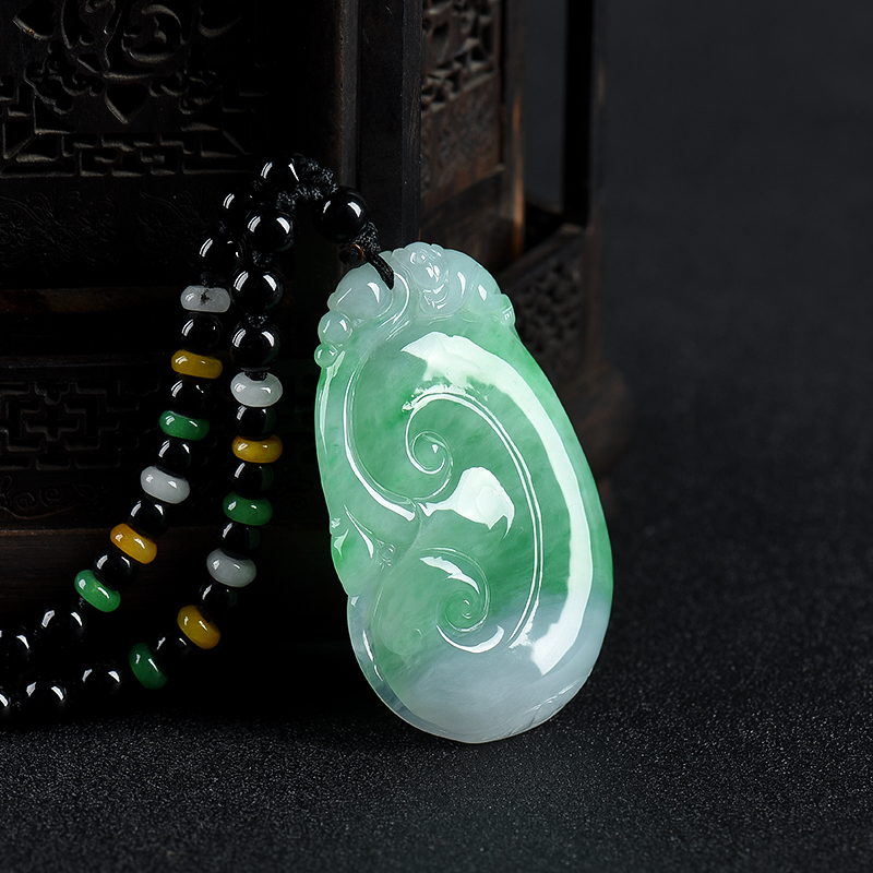 飘翠翡翠如意吊坠-红掌柜