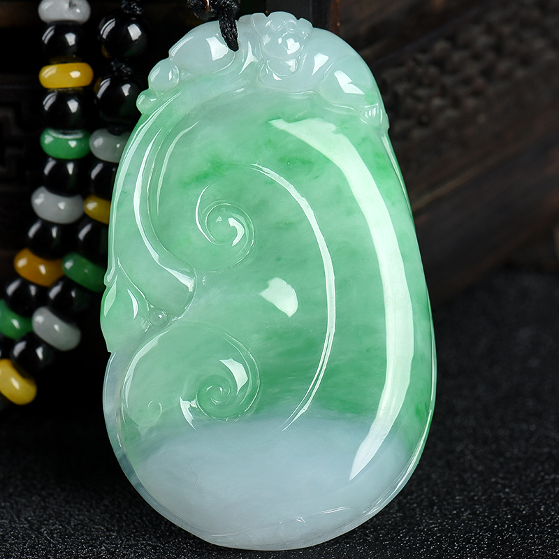 糯种飘翠翡翠如意-红掌柜