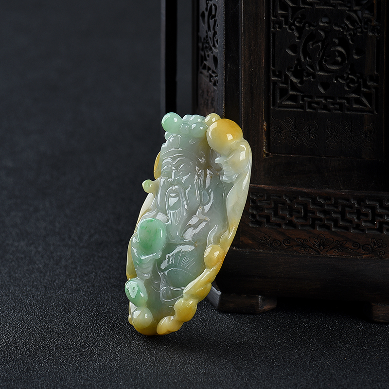 翡翠寿星吊坠-红掌柜