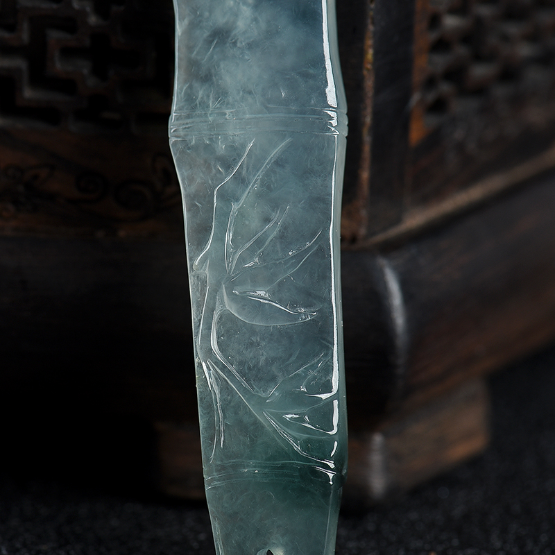 缅甸翡翠节节高升吊坠-红掌柜