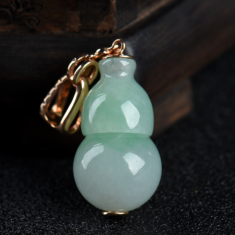 天然缅甸翡翠福禄吊坠-红掌柜