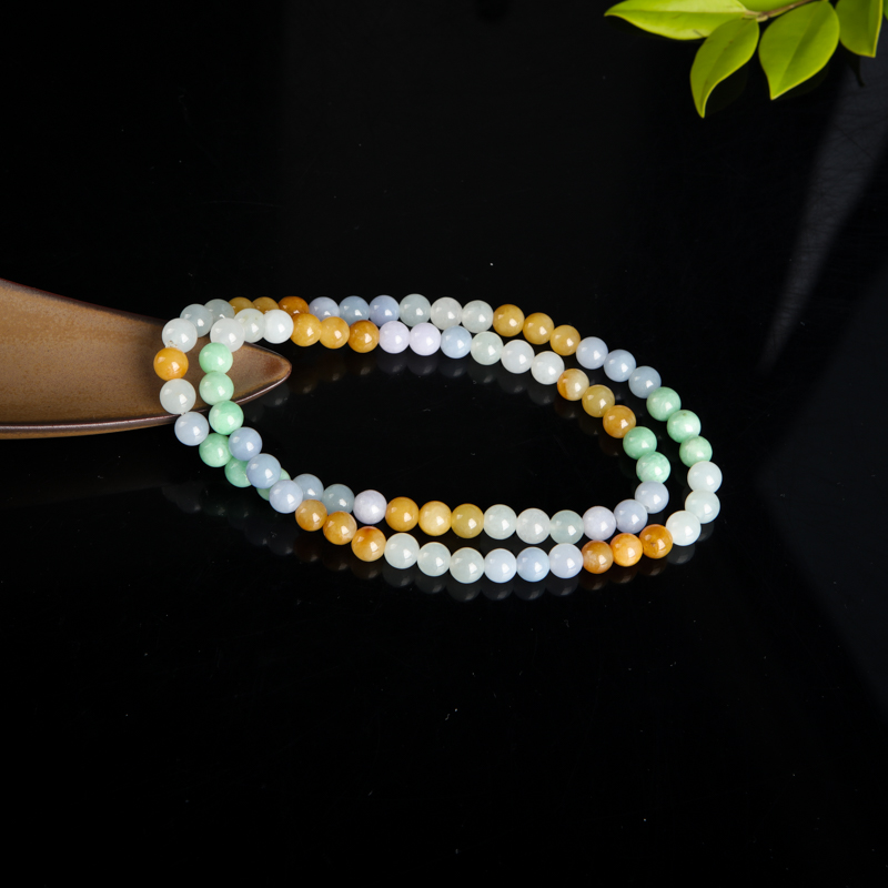 糯种翡翠多圈手串-红掌柜