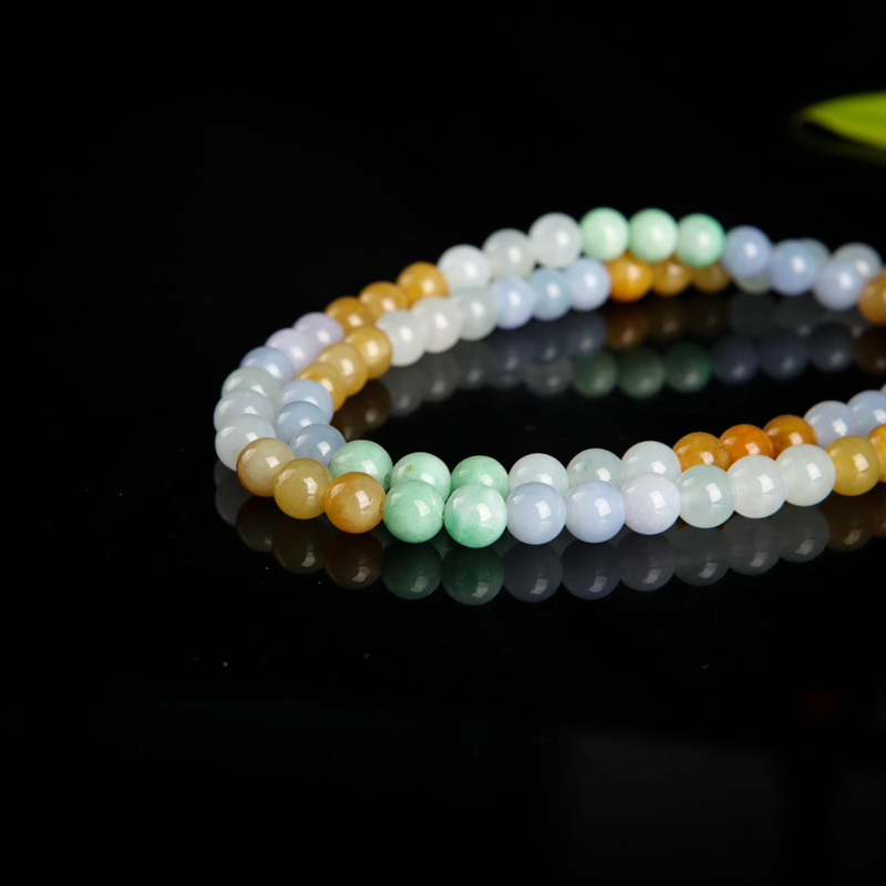 天然糯种福禄寿翡翠多圈手串-红掌柜