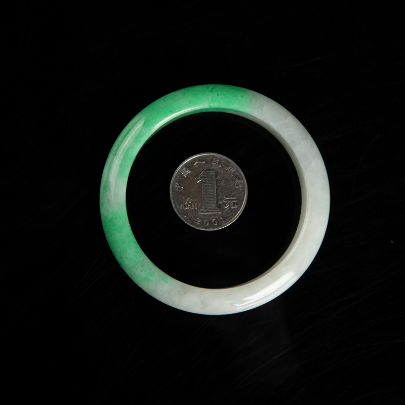 天然缅甸翡翠手镯-红掌柜