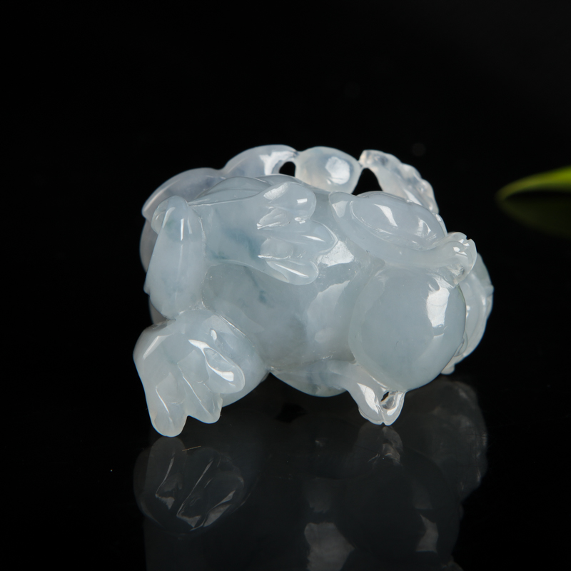 糯种飘花翡翠吊坠-红掌柜