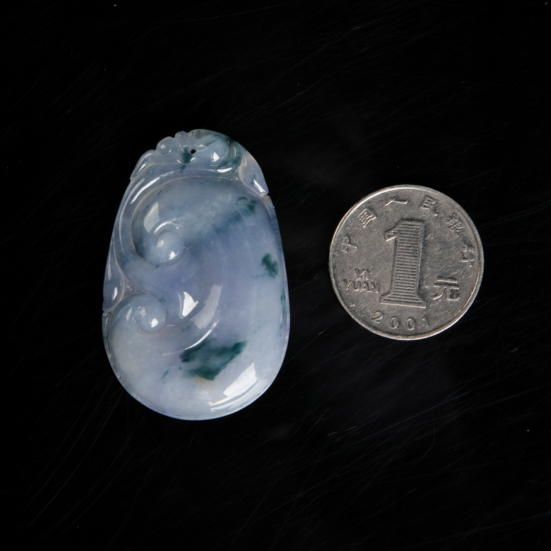 天然翡翠如意吊坠-红掌柜