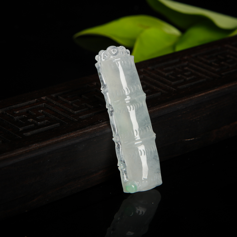 飘翠翡翠节节高吊坠-红掌柜