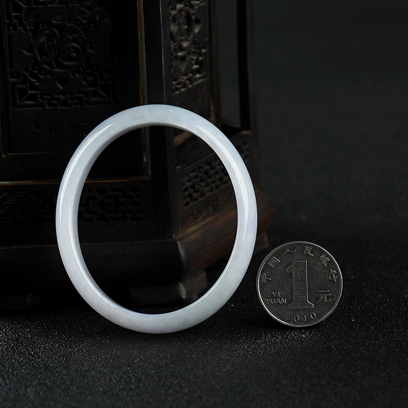 豆种翡翠贵妃镯-红掌柜