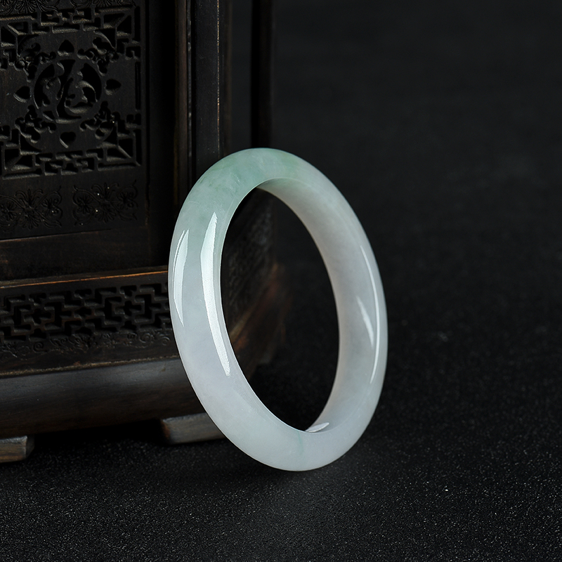 糯种飘翠翡翠手镯-红掌柜