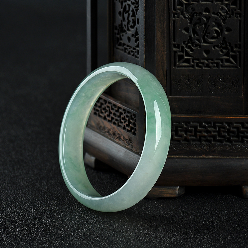 灰绿翡翠贵妃镯-红掌柜