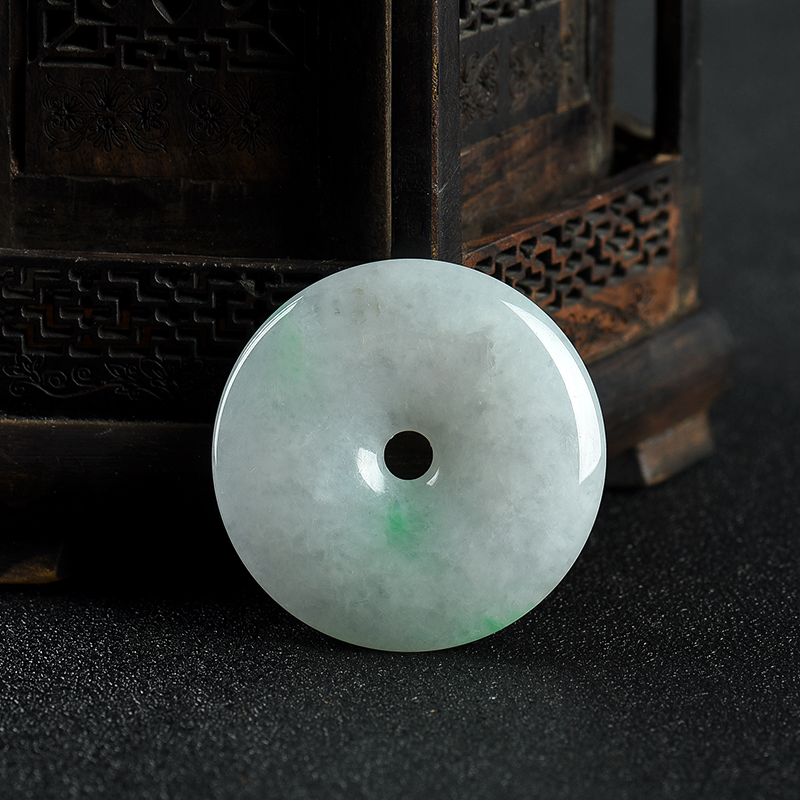 翡翠平安扣吊坠-红掌柜