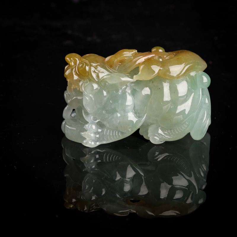 缅甸天然种翡翠貔貅吊坠-红掌柜