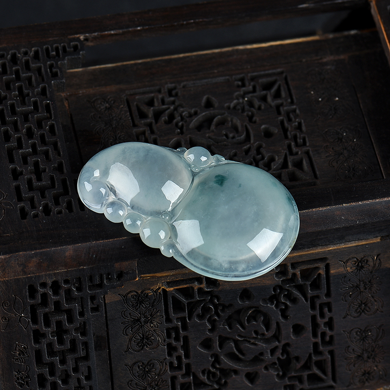 天然翡翠福禄吊坠-红掌柜