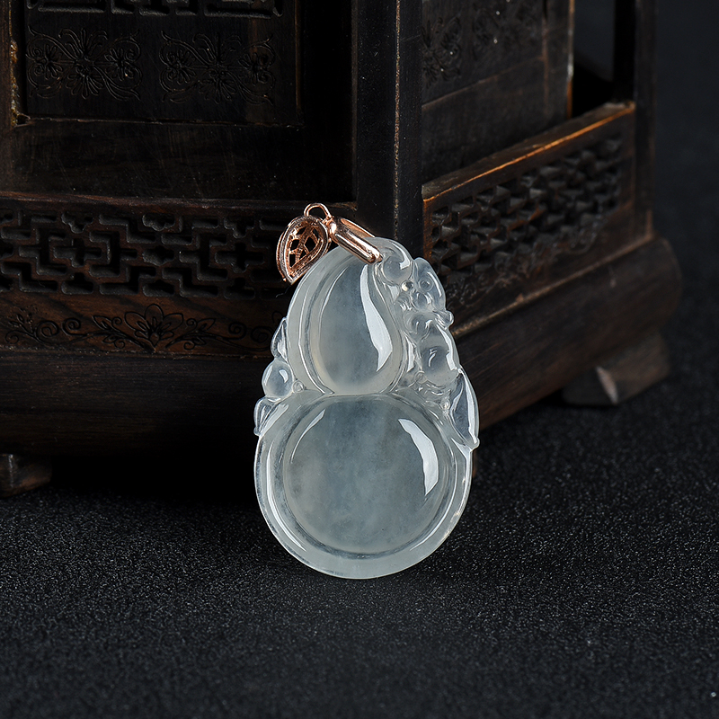 天然翡翠福禄吊坠-红掌柜