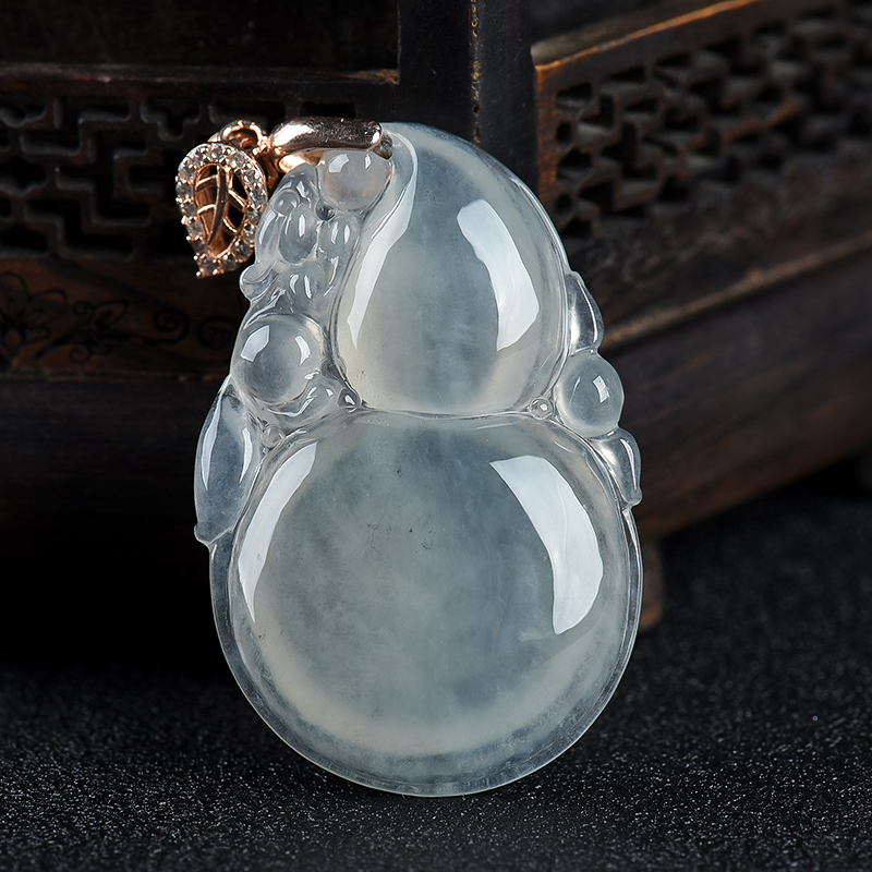 天然缅甸翡翠福禄吊坠-红掌柜