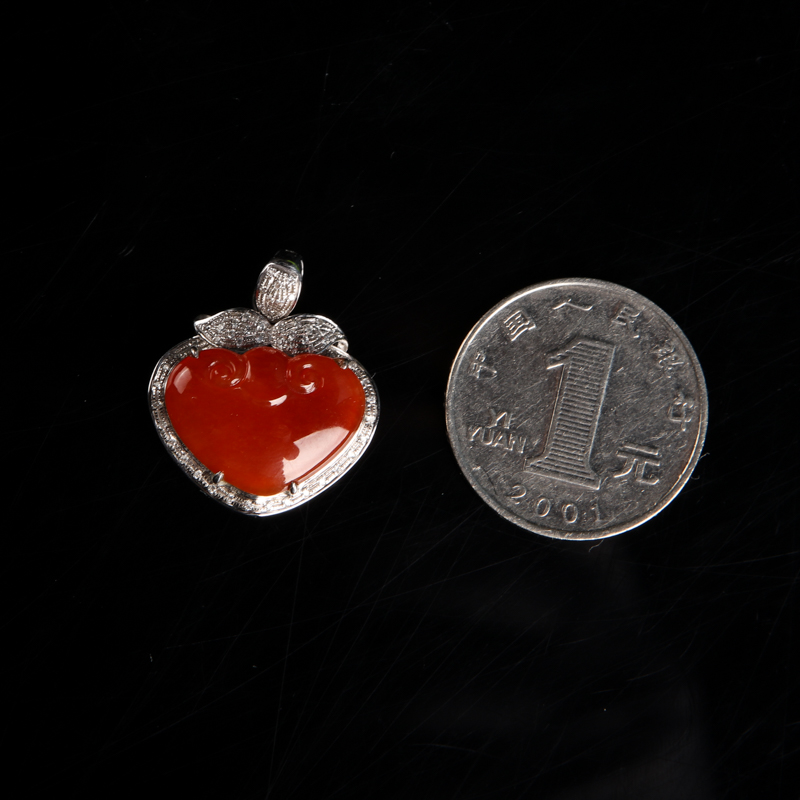 天然红翡如意吊坠-红掌柜