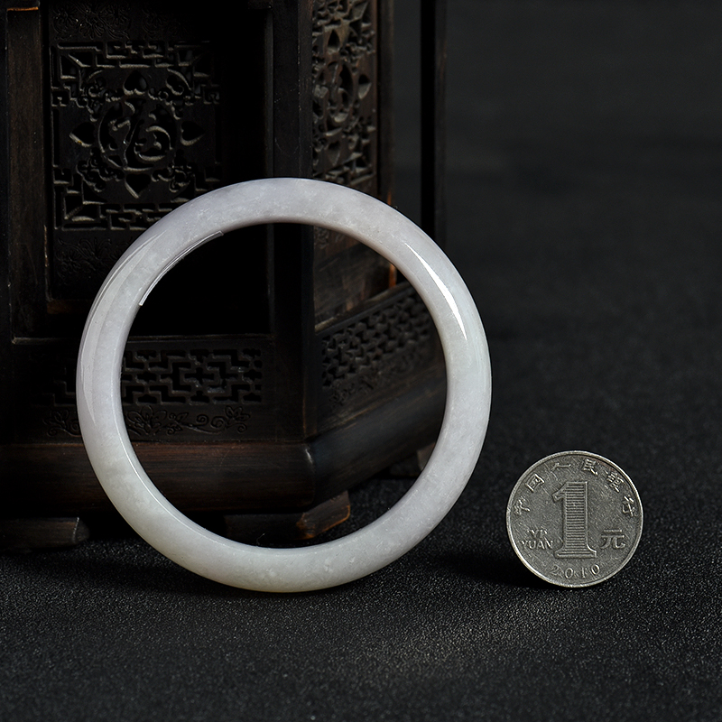 缅甸豆种翡翠手镯-红掌柜