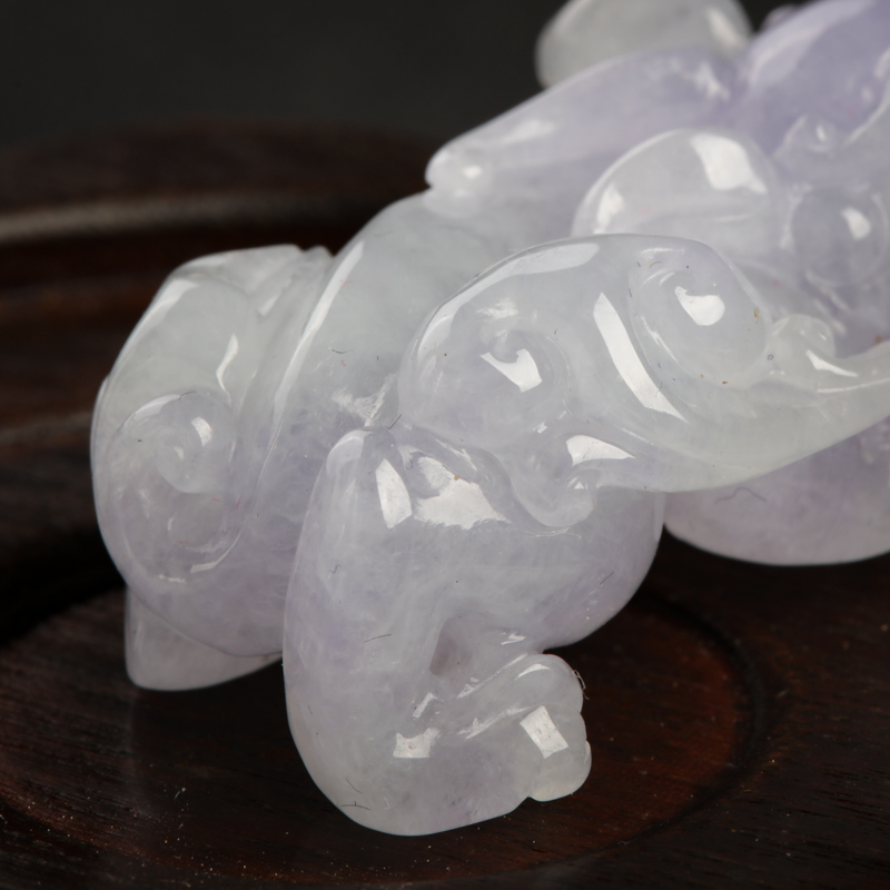 浅紫翡翠貔貅吊坠-红掌柜