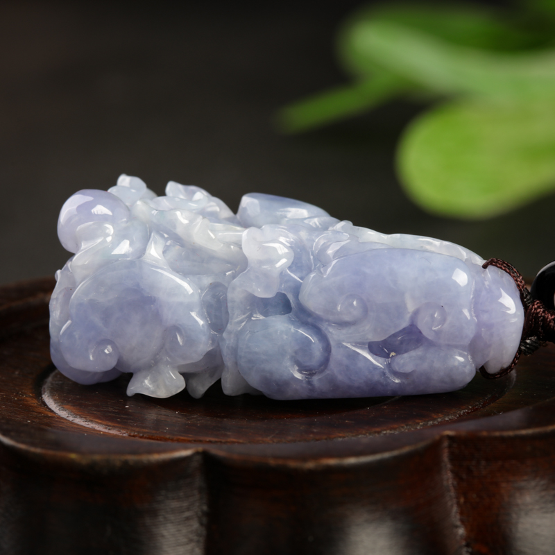 浅紫翡翠百财吊坠-红掌柜