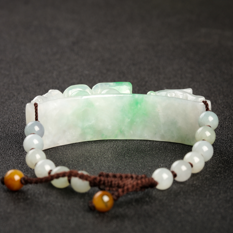 飘翠翡翠貔貅手串-红掌柜