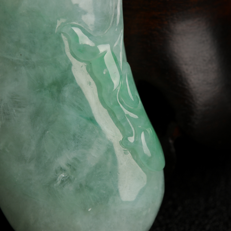 天然缅甸翡翠福瓜吊坠-红掌柜