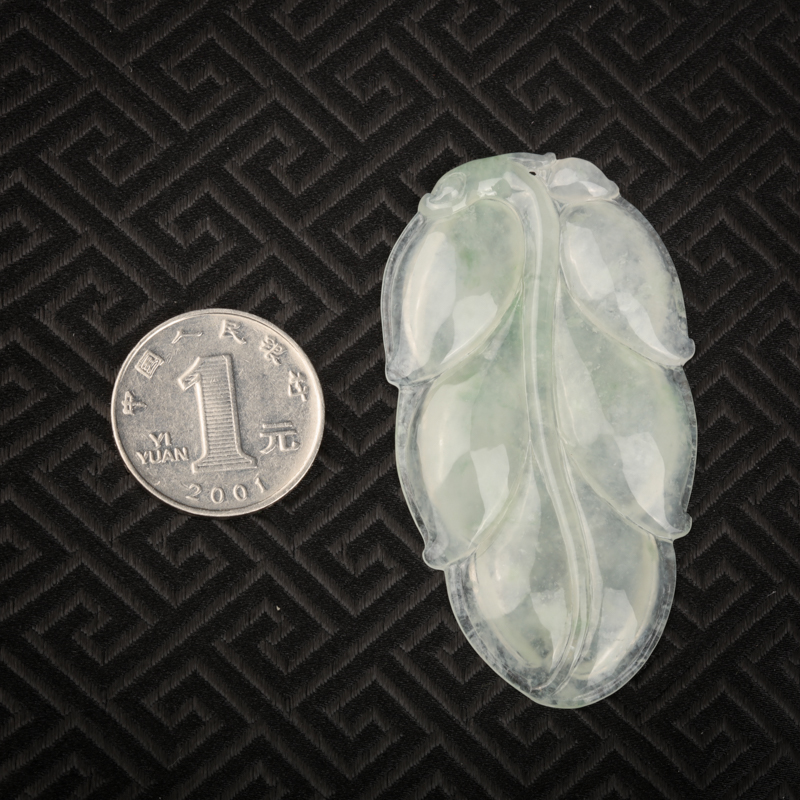 缅甸翡翠金枝玉叶吊坠-红掌柜