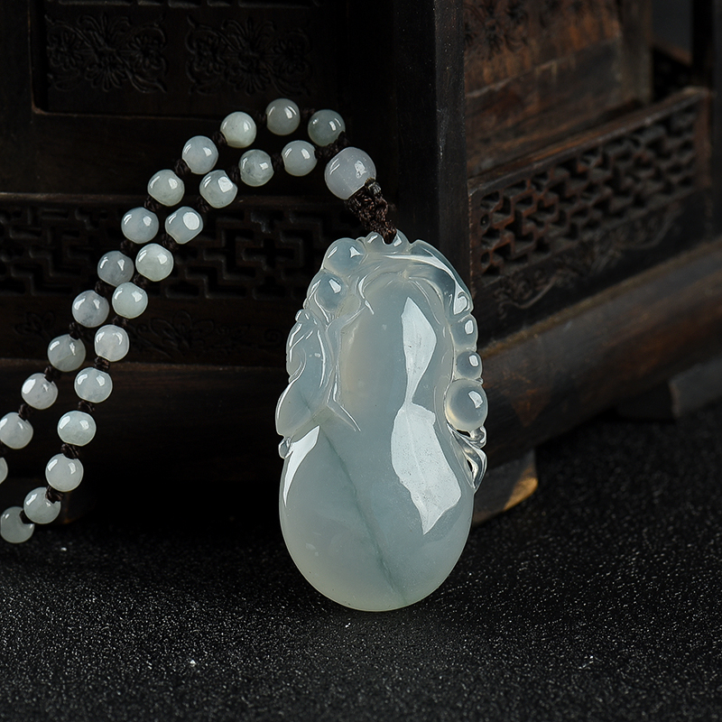 糯种翡翠福禄吊坠-红掌柜