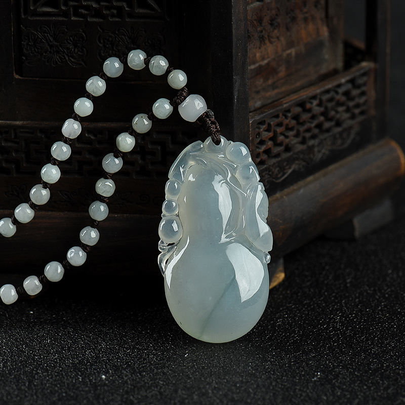 天然翡翠福禄吊坠-红掌柜