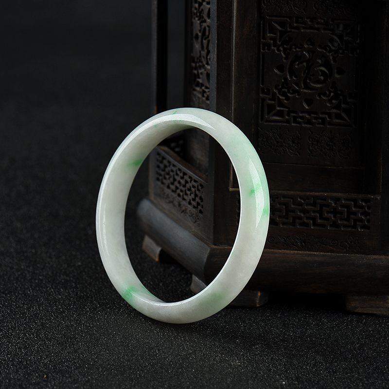 56mm豆种翡翠手镯-红掌柜