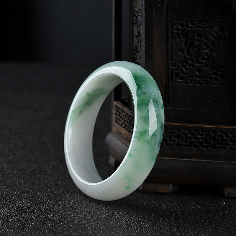 58.5mm糯种翡翠手镯-红掌柜