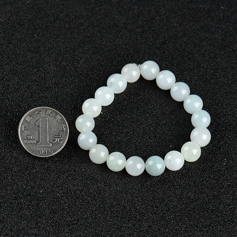 缅甸糯种翡翠手串-红掌柜